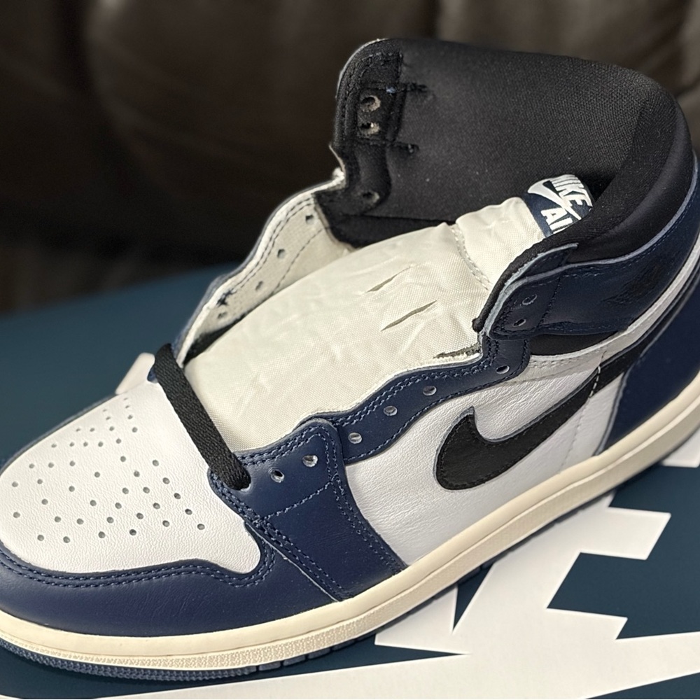 Nike Air Jordan 1 High White “Midnight Navy” Men’s size 5.5